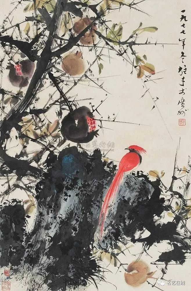 黎雄才画笔下的花鸟画同山水画一样精彩