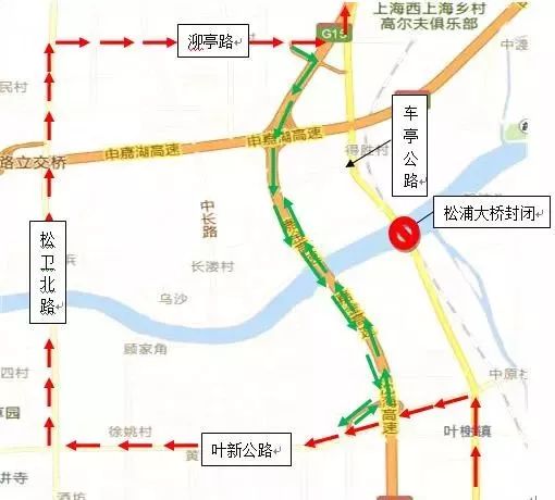 北绕行线路为:车亭公路——车亭公路收费站——g沈海高速收费