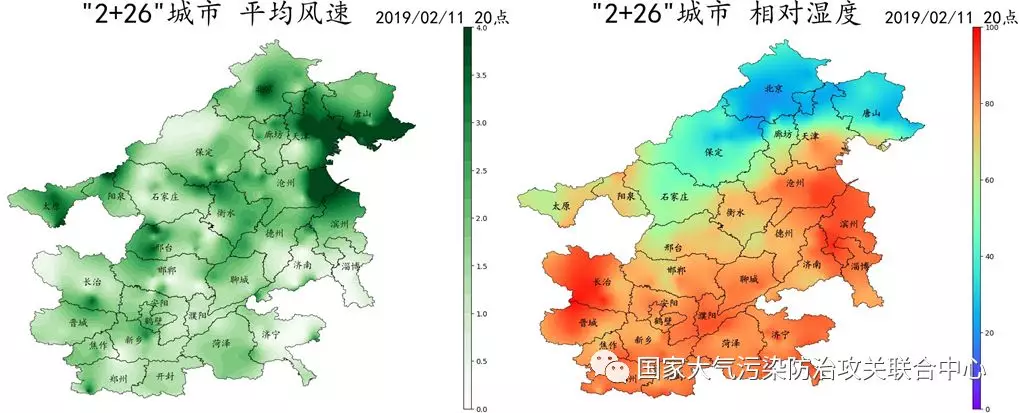 2019年2月10-12日京津冀,汾渭平原大气重污染过程分析