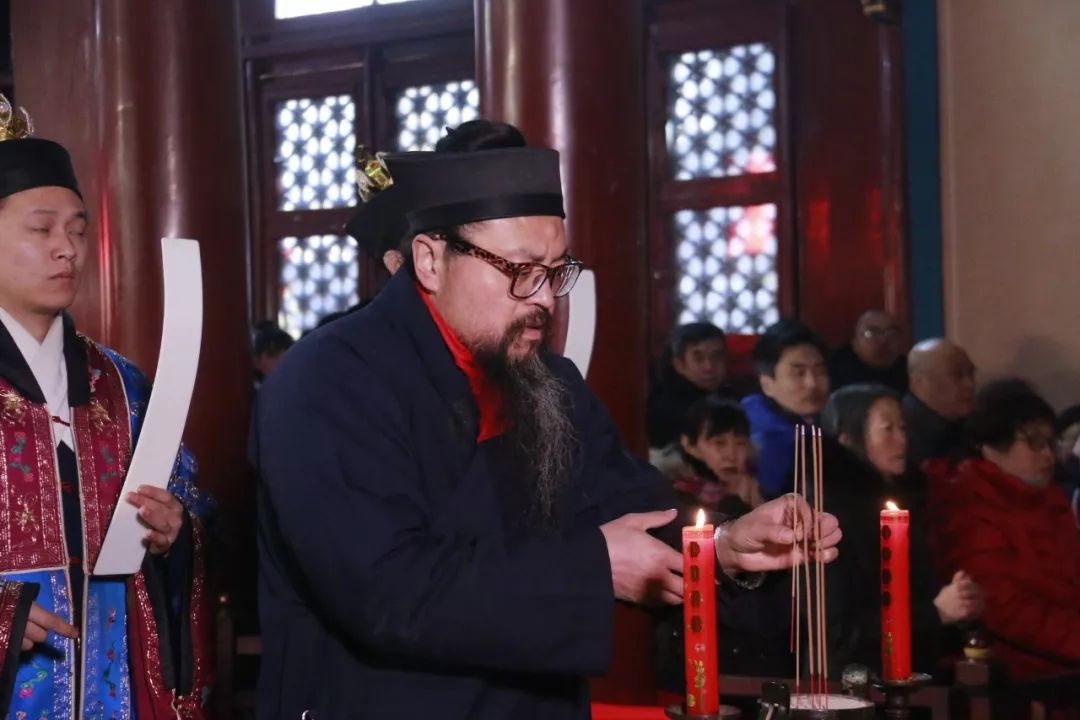 北京白云观在老律堂隆重举行庆贺祈福法会.