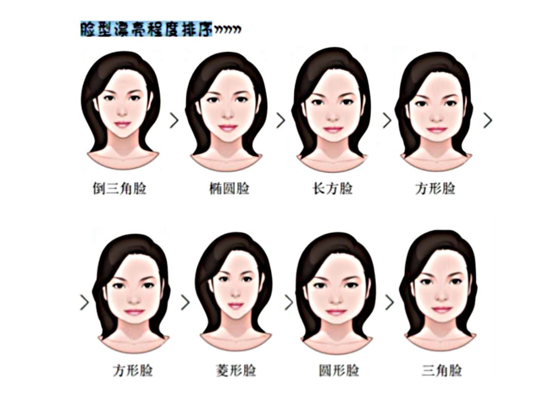 脸型分析,脸型分析图,14种脸型_大山谷图库