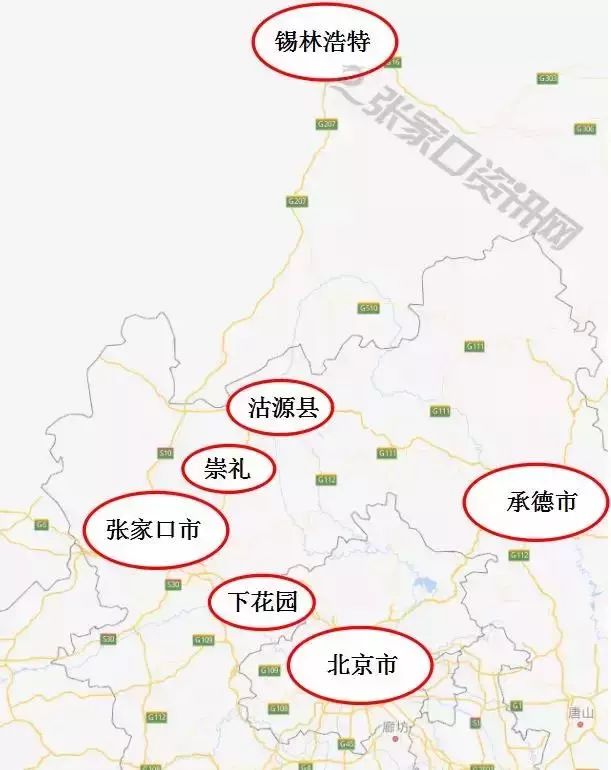 沽源县区位图