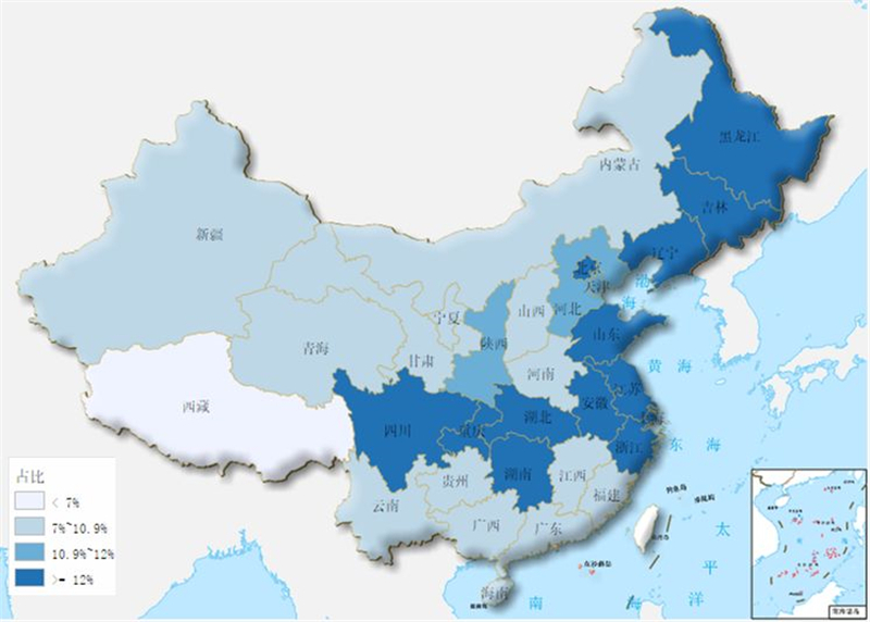 我国人口老龄化空间分布_我国人口老龄化现状图(2)