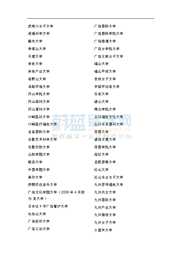 19年中国教育部认可的日本大学名单完整版 大学院