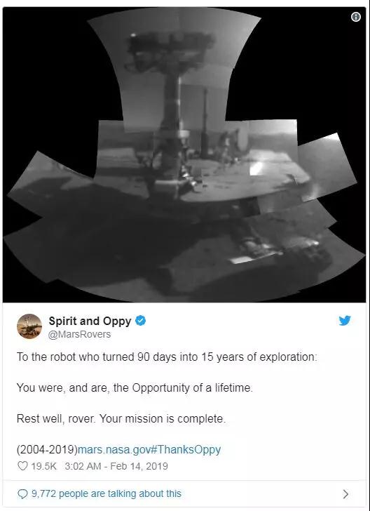 NASA證實「機遇」號火星探測器「死亡」，離別感人 國際 第2張