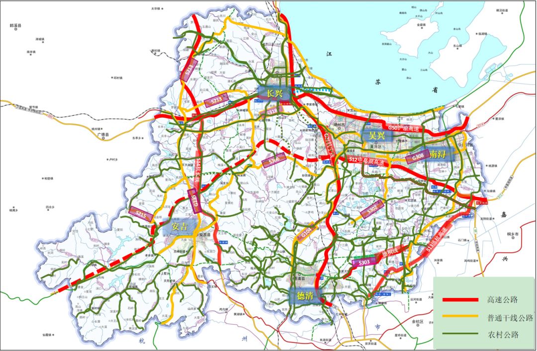 湖州市美丽公路建设规划图