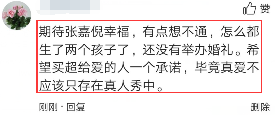 原創 張嘉倪生兩子卻未辦婚禮，網友喊話：真愛不應只在真人秀中！ 娛樂 第13張