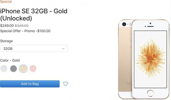 苹果美国官网再次上架iphone Se 售价249美元起 促销