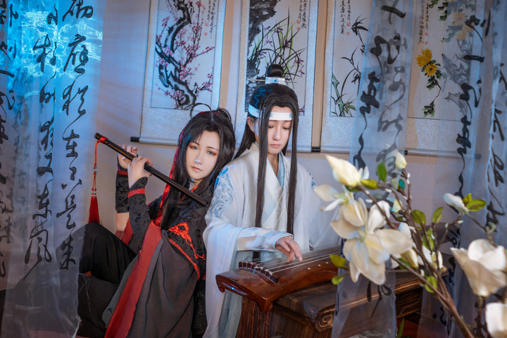 魔道祖师蓝忘机×魏无羡cosplay 忘羡cp的超甜日常