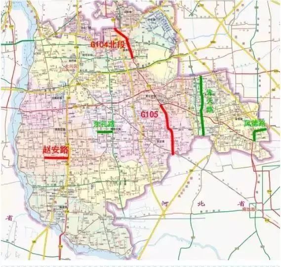 据交通委消息,连接与廊坊的新路105国道段, 下穿京沪