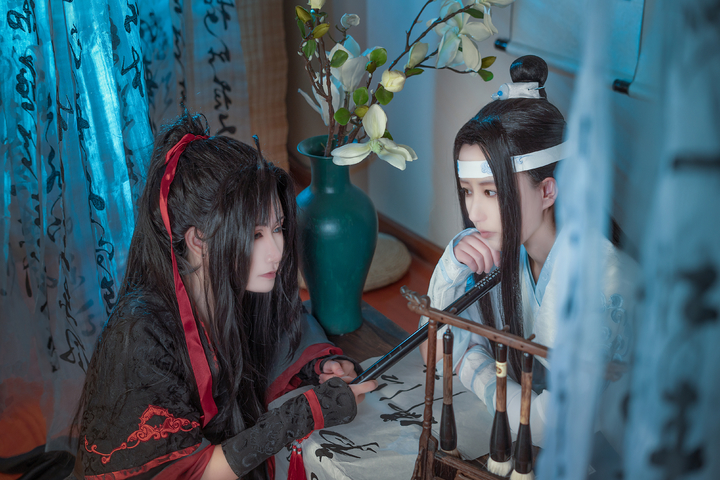 魔道祖师蓝忘机×魏无羡cosplay 忘羡cp的超甜日常