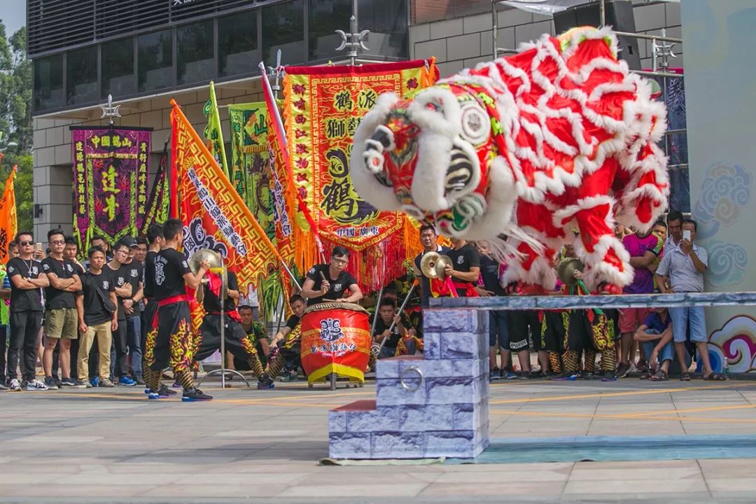 溯鹤山狮艺"冯庚醒狮"源流,始于清朝道光年间,曆经百年之久而弥新.