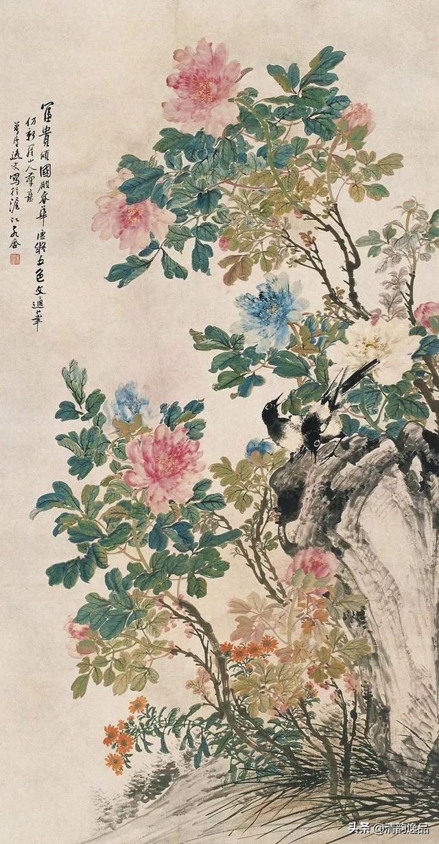 "海上十名家"之朱偁花鸟画作品!