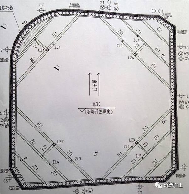 请旋挖桩施工平面分布示意图