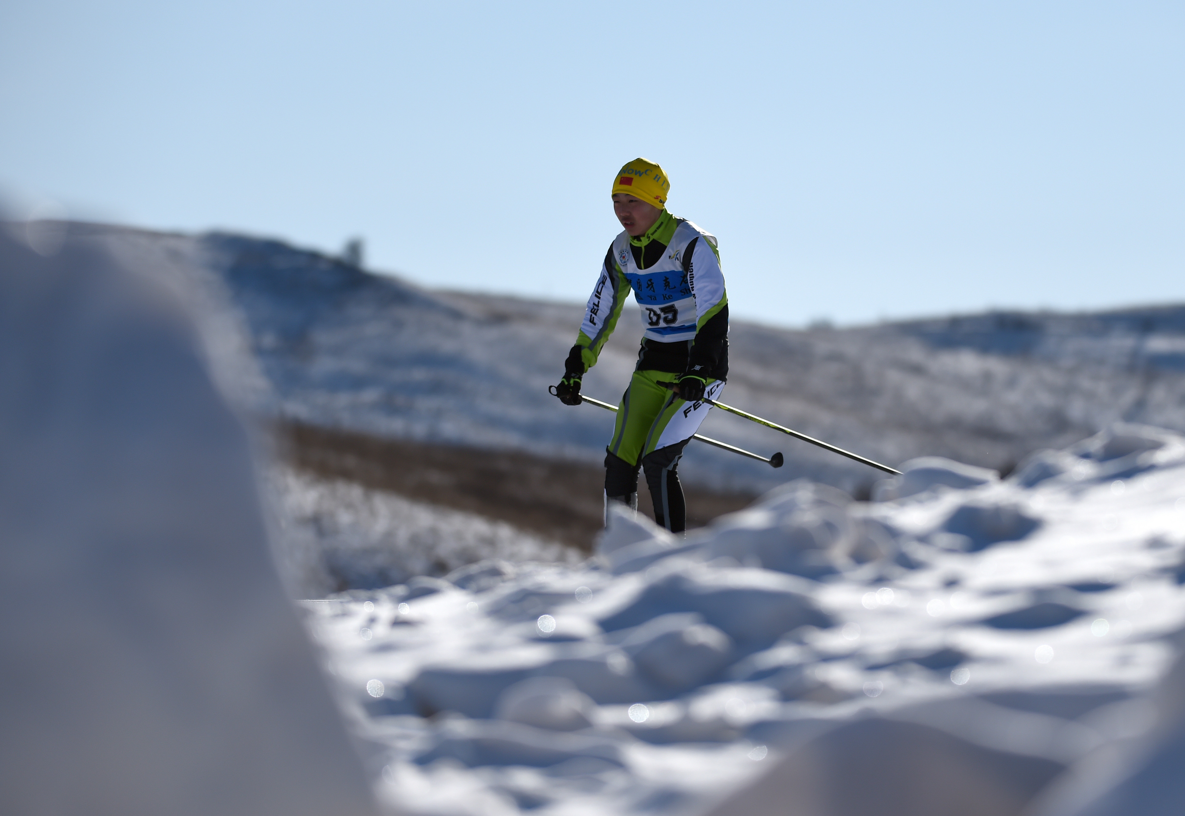 内蒙古二冬会越野滑雪赛况