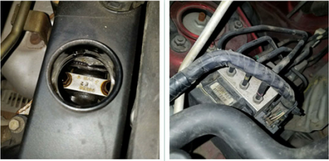 打开机油加注口发现发动机保养不错,积炭很少,而且螺丝没有拆过.