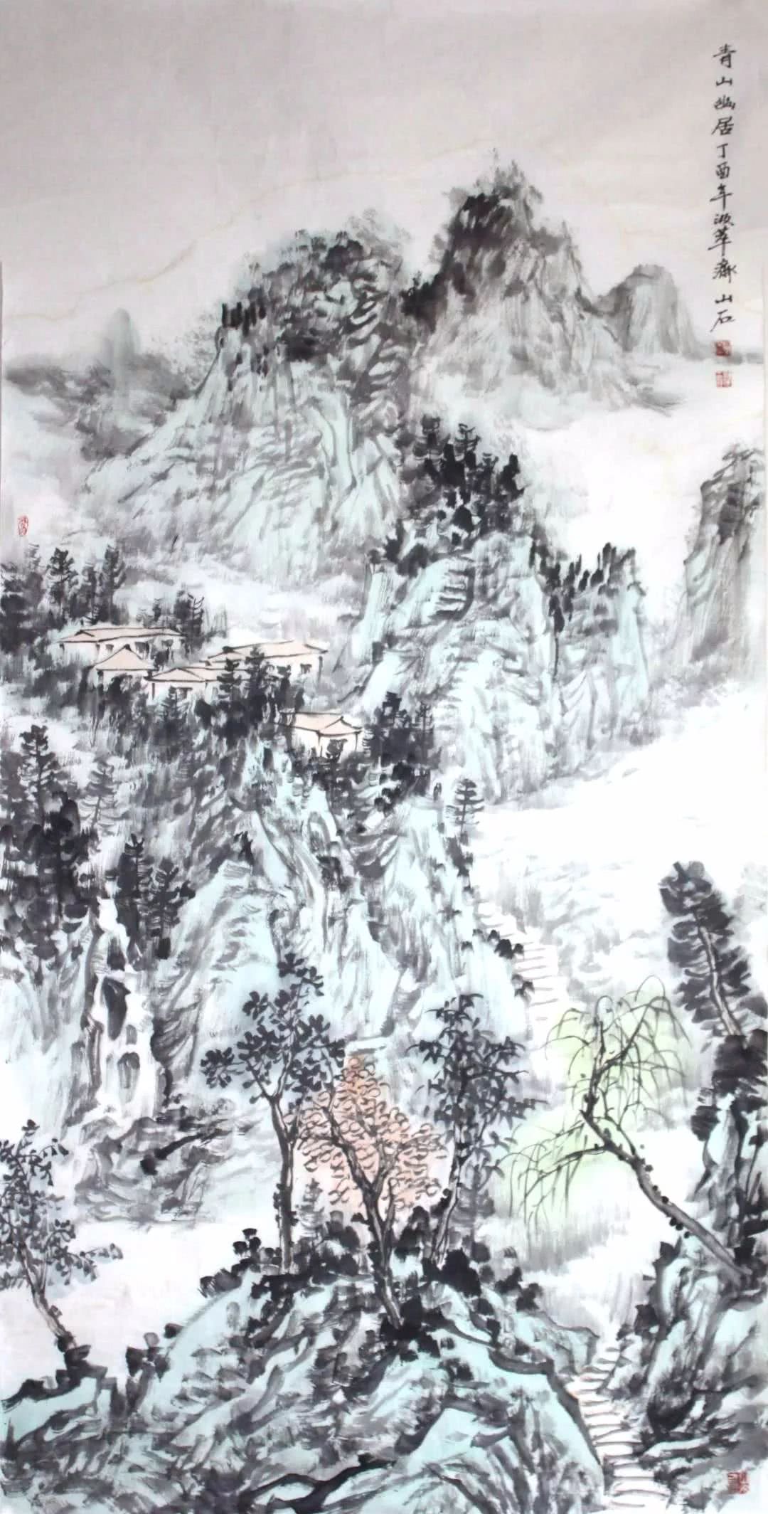 【名家专题】吴山石绘画作品欣赏_山水画