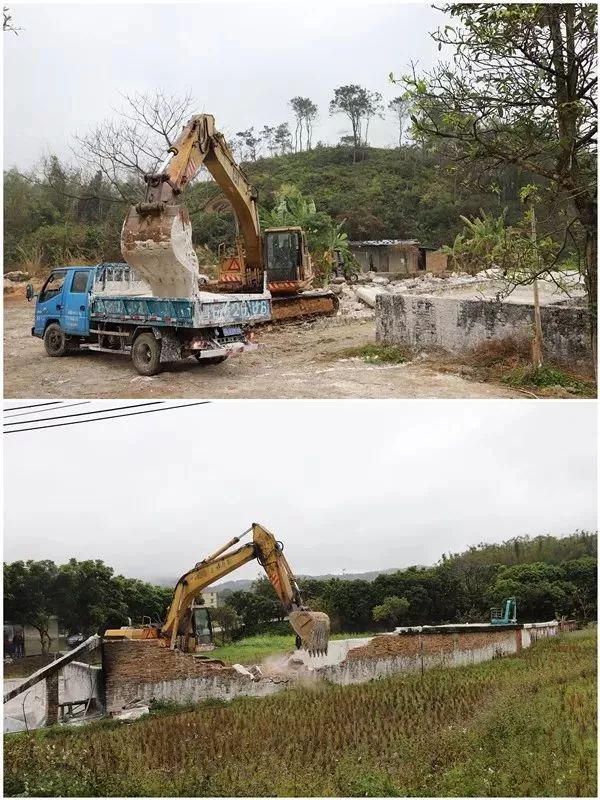 位于从化新开村黎塘河旁两宗灰油场被强制拆除!_城郊街