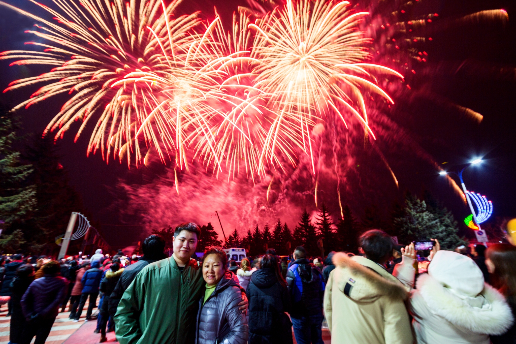 2019年图们市元宵节烟花燃放活动图集