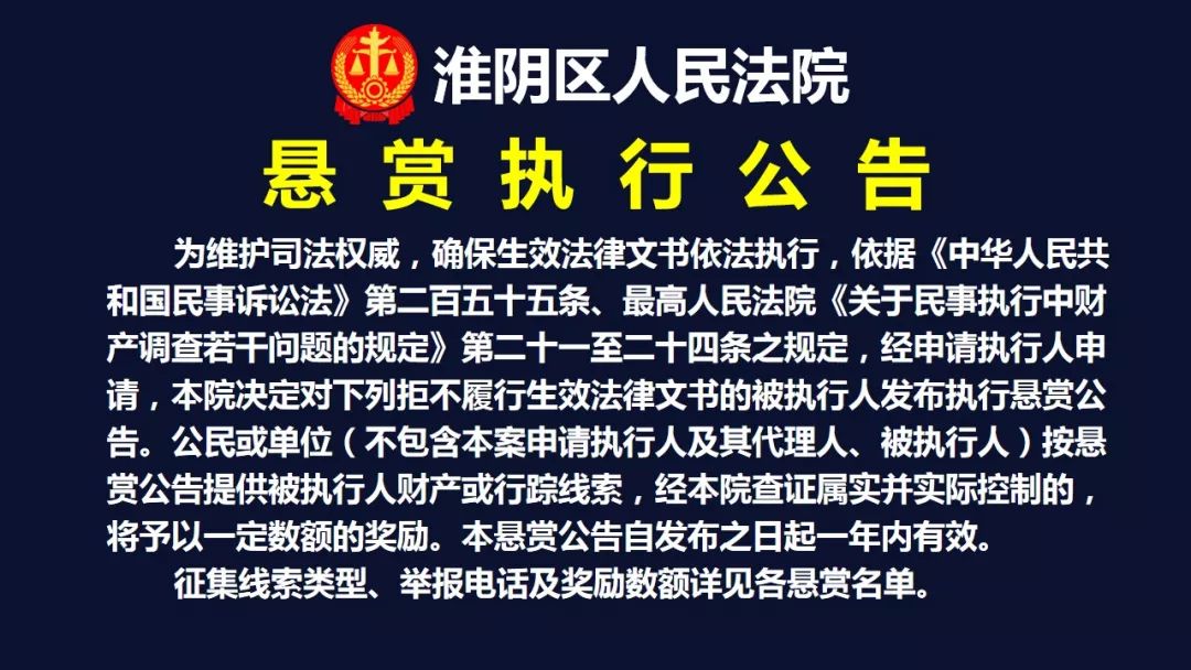 悬赏10万淮安这些老赖照片家庭住址被曝光拒执有风险亲人两行泪