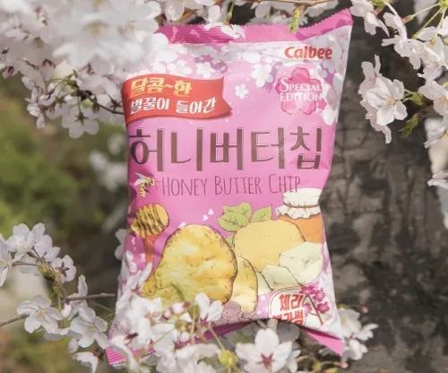 韩国网红蜂蜜薯片也有樱花味