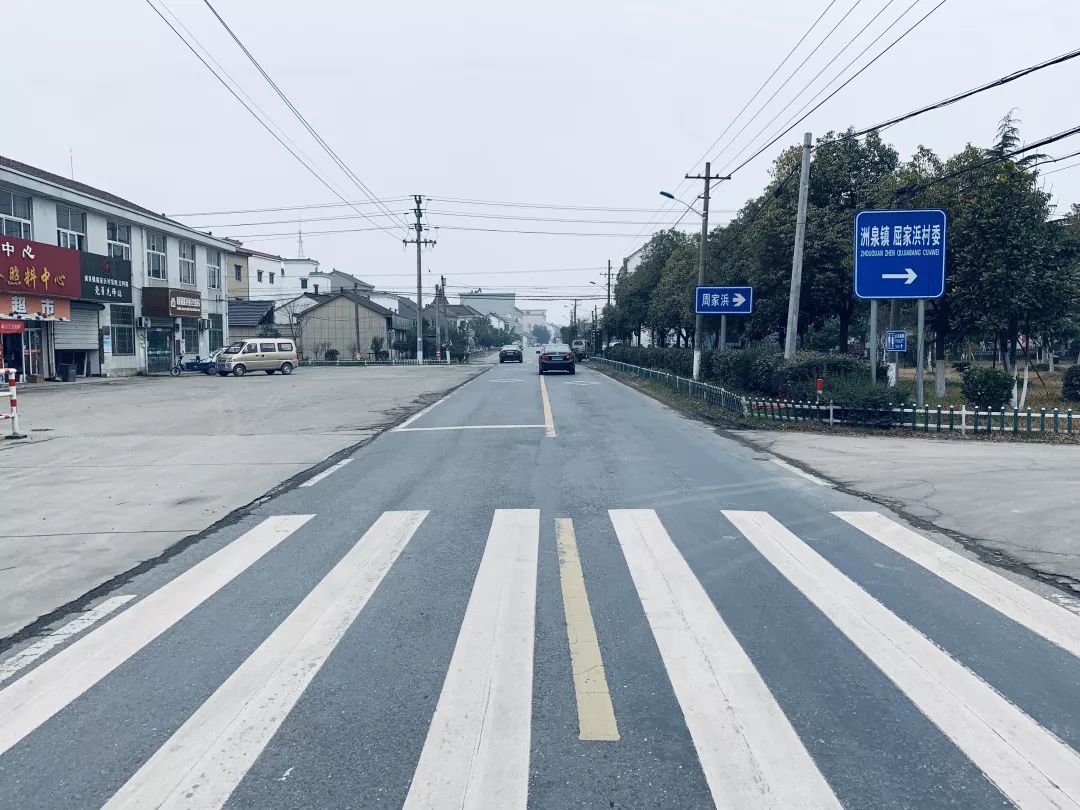 高速→县道崇新线→县道科洲线(大洲线)→县道俞众线→村道浜周线到达