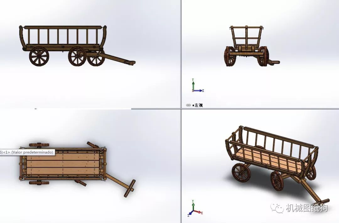 【其他车型】木制小货车拖车玩具模型3d图纸 solidworks设计 附多种