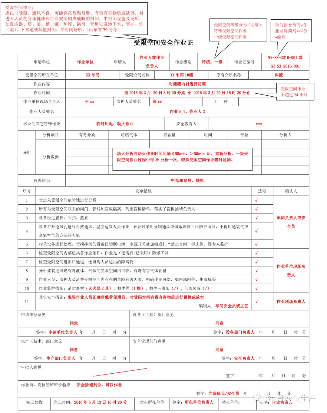 特殊危险作业安全管理附全套作业票值得收藏