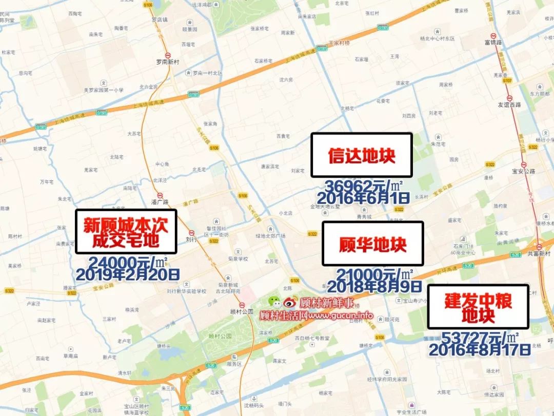 【拍地】新顾城2幅纯住宅地块,楼板价2w4,上实发展以28.2亿拍得!