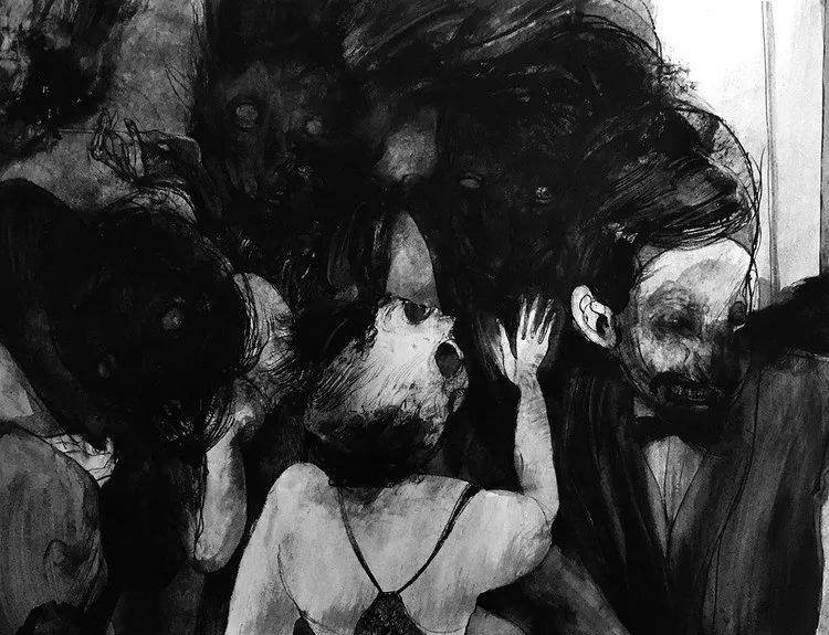 【艺术漫插】暗黑中的忧郁情愫|插画欣赏——david lupton