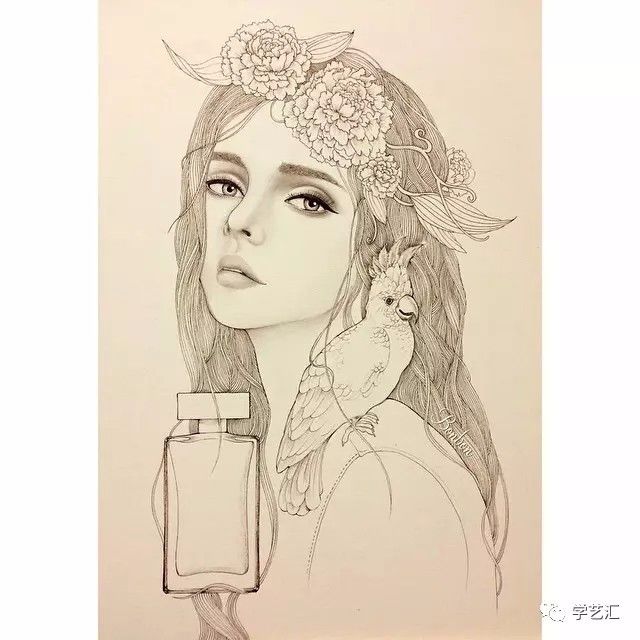 坚持画画一年,她用流畅的线条描绘最灵动的人物插画