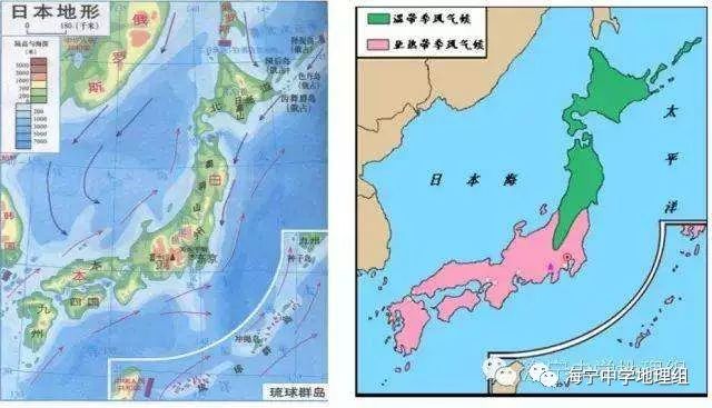 每日一题 759 日本植被水平和垂直分异 季风气候