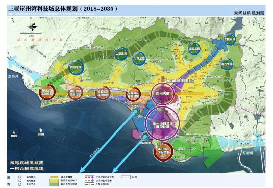 三亚崖州湾科技城总体规划图