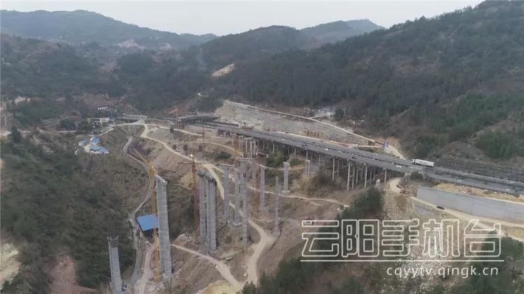 云阳新建的高速路出口,今年有望投入使用