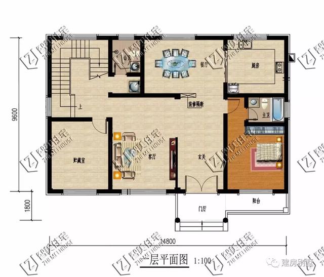 宽14米多的两层自建房,南北房通用的户型,建栋让人羡慕的房子