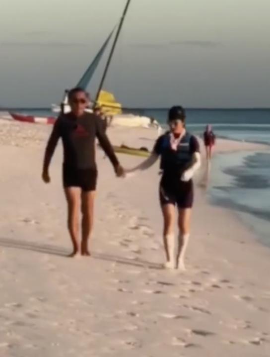 李冰冰與74歲父親海灘賽跑，網友：原來逆生長真的可以遺傳！ 娛樂 第6張