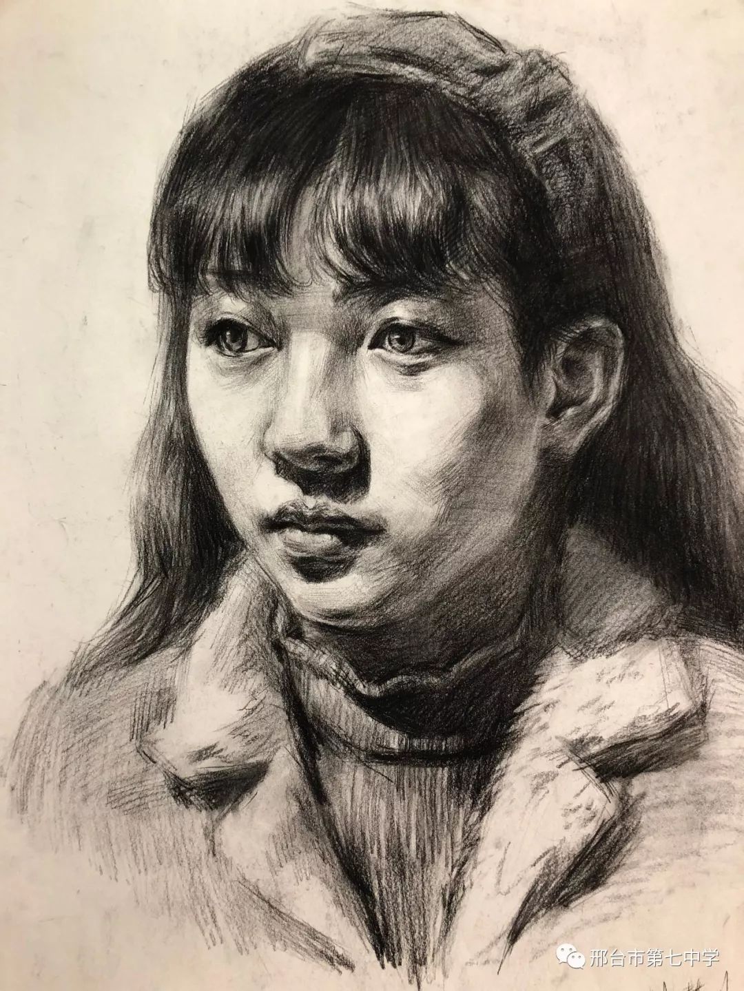 我校美术高中学生素描作品欣赏