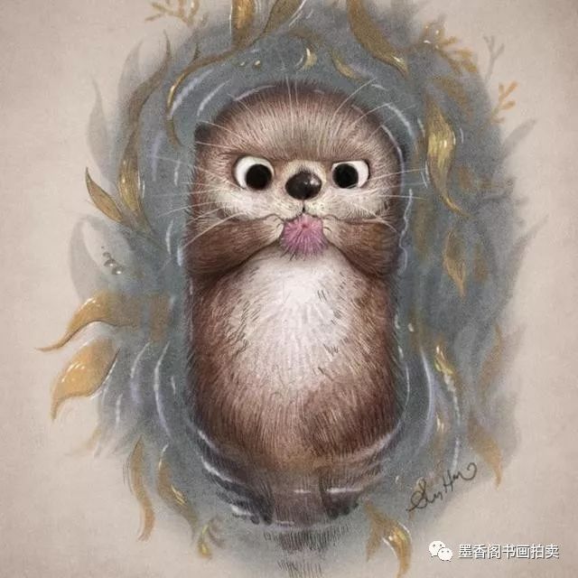 宠插画插画师sydneyhanson画笔下的毛茸茸胖嘟嘟可爱到爆的小动物插画