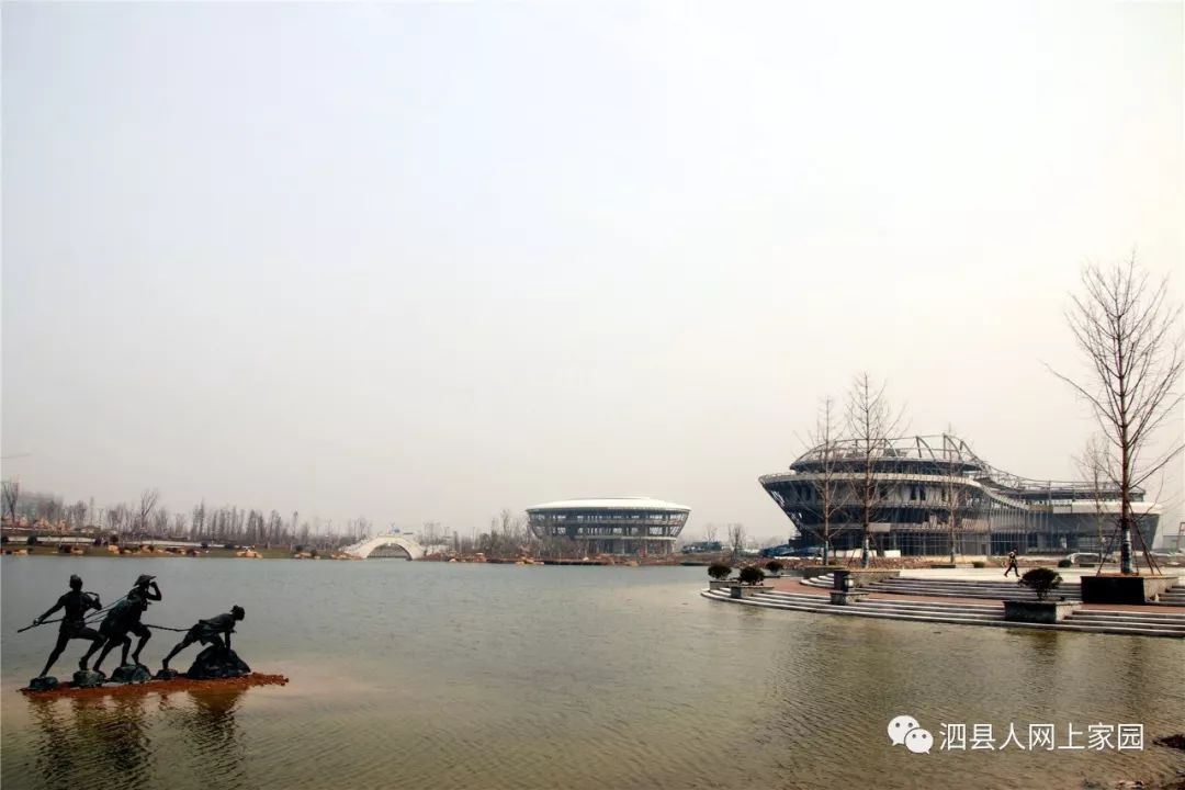 春日值得一看 泗县中央公园湖水清澈辽阔 打造泗州千年文化