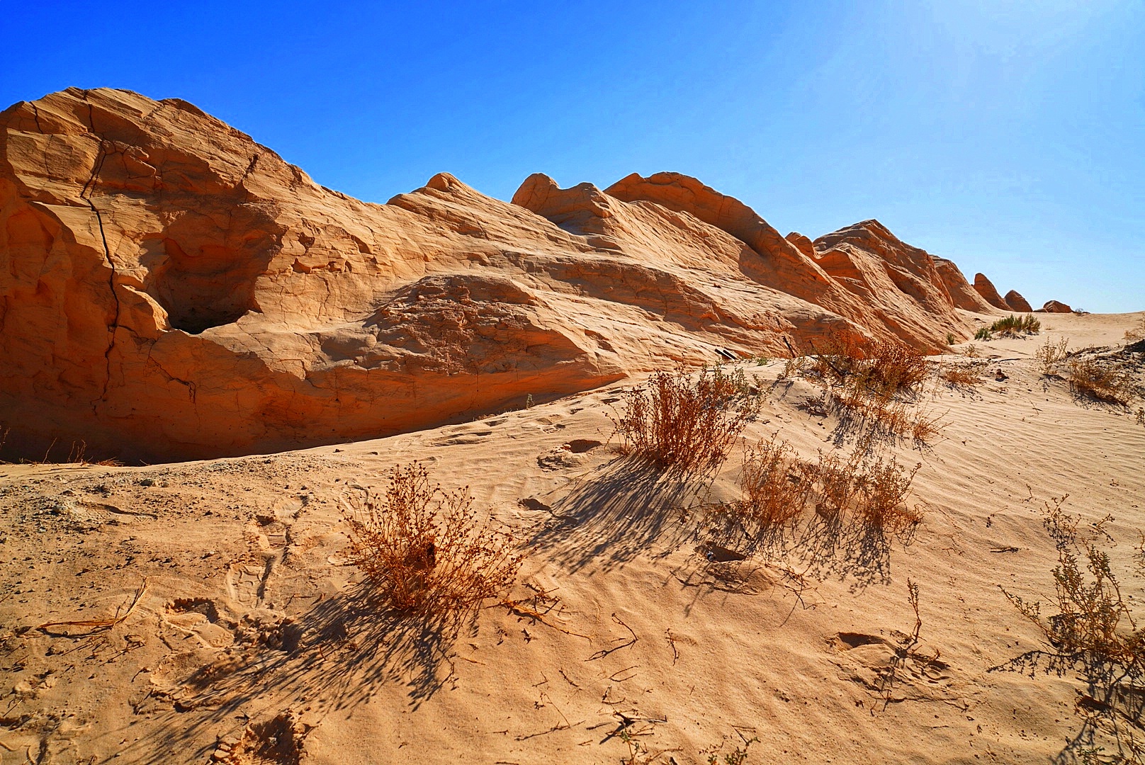 沙漠地貌:沙丘岩石群