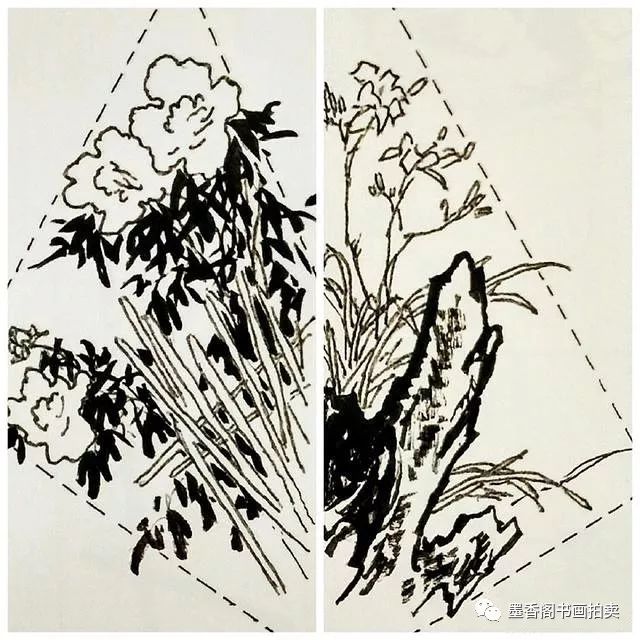 国画基础|花鸟画的简单构图法,构图的十要素