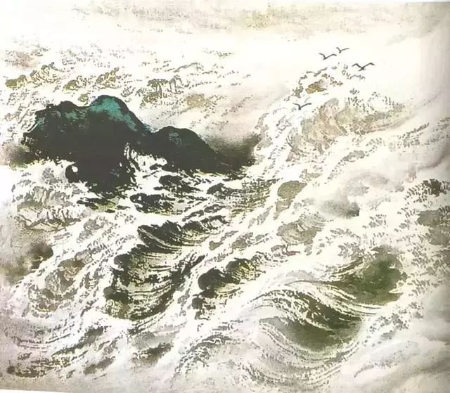 【国画知识】教你怎样画山水画,云水的画法步骤