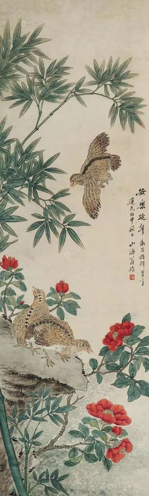 晚清画家翁小海花鸟鱼虫精品鉴赏