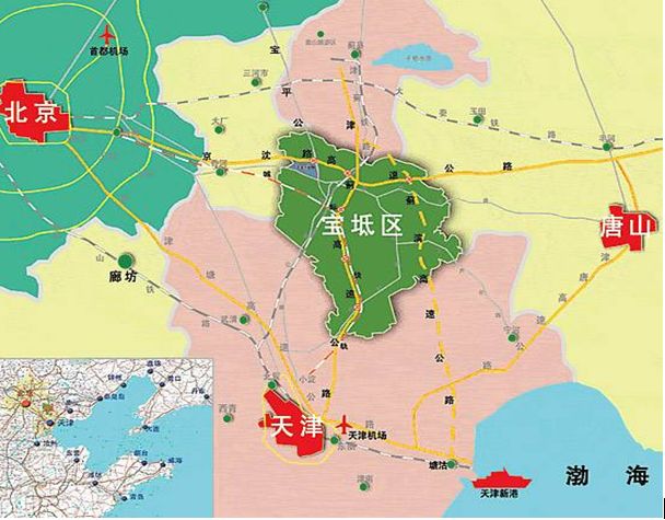 京唐,京滨和津承3条高铁,均过境宝坻并设站点
