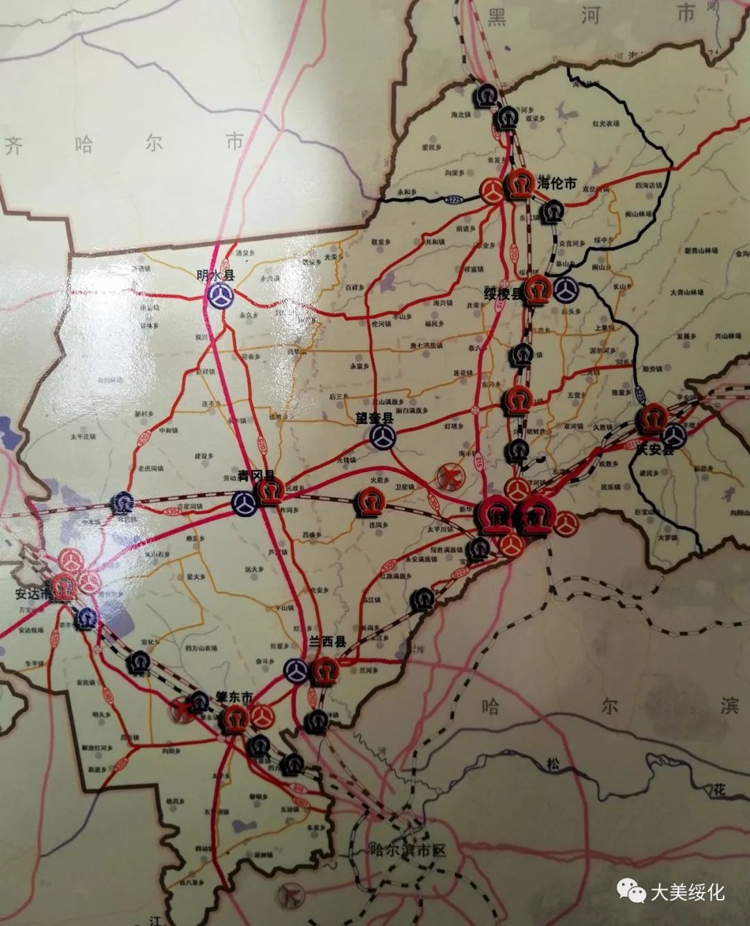 绥化市域交通规划图