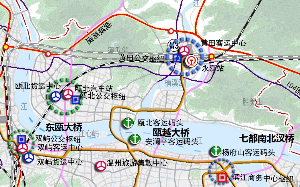 图:温州市城市总体规划(2003-2020)2017年修订(局部).