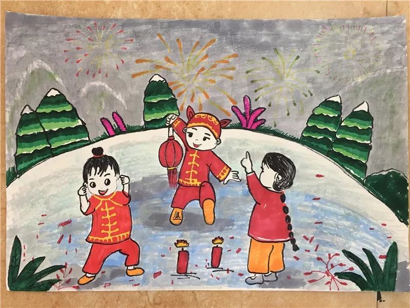 厦门市新圩学校开展2019年"我们的节日春节元宵节"主题绘画及手抄报