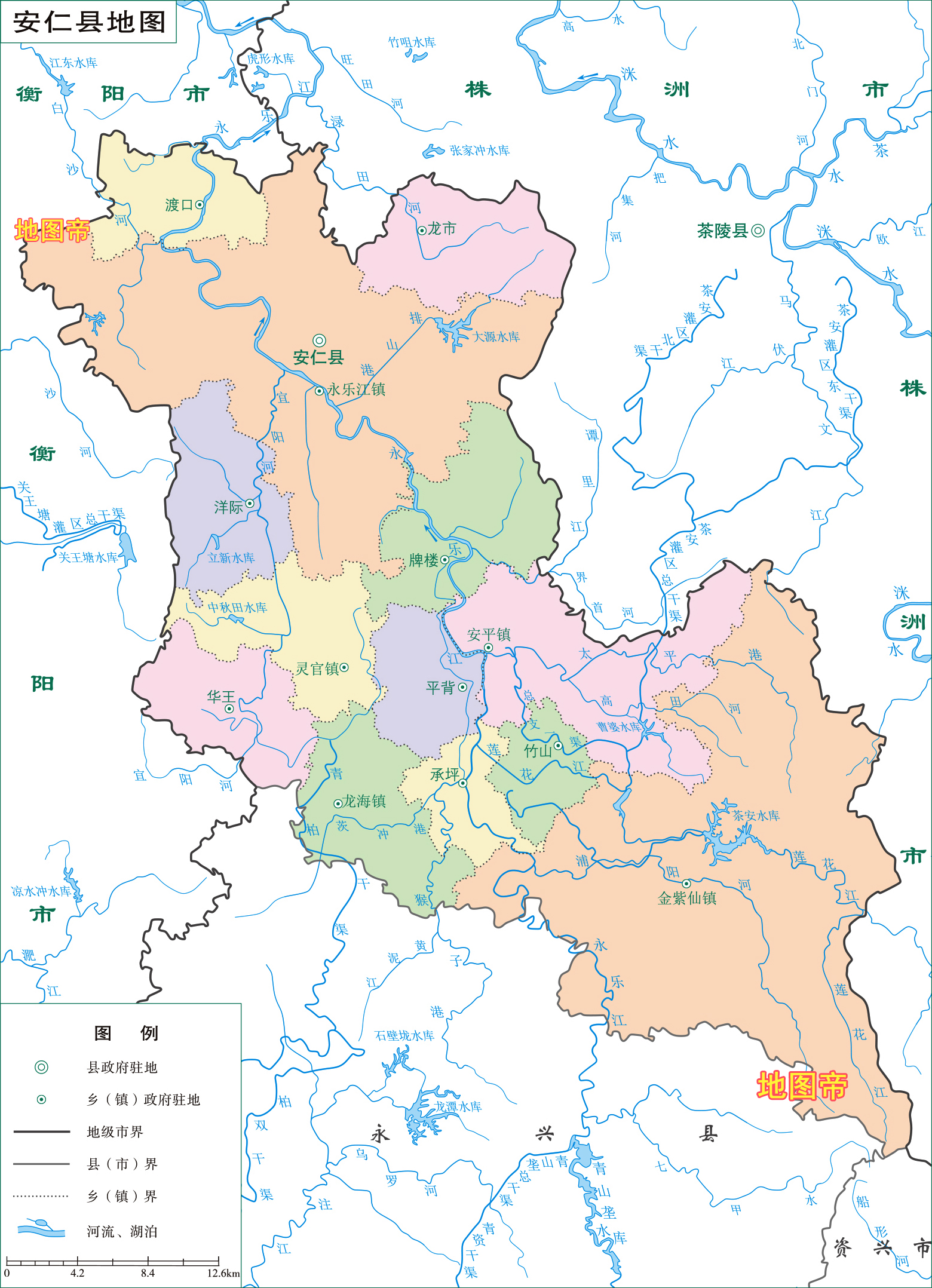 林中之城湖南郴州,11个县市区最新高清地图