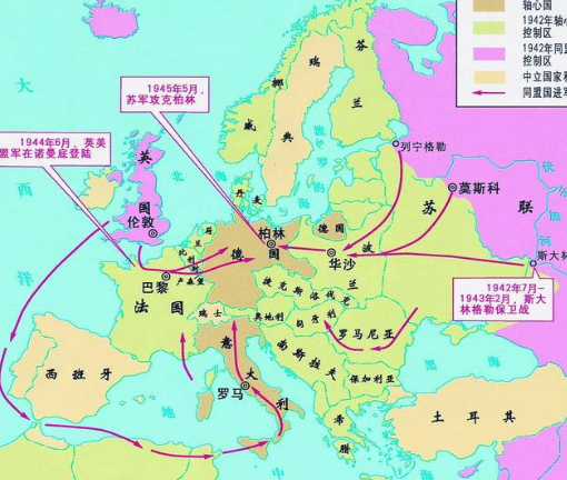 二战后期欧洲地图