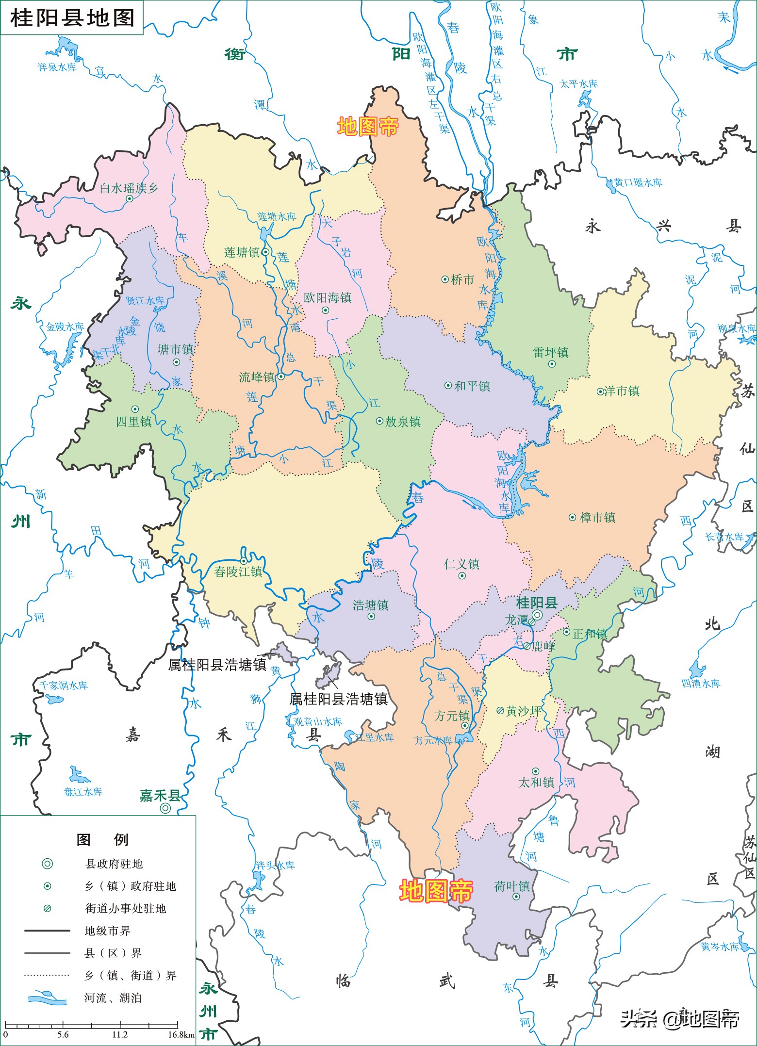 林中之城湖南郴州,11个县市区最新高清地图图片